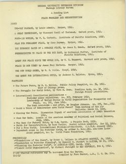 Reading Lists, 1942, 