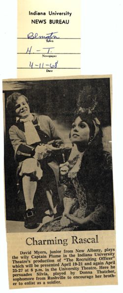 The Recruiting Officer, University Theatre, April 1968