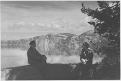 Charles and Jean Cushman at Crater Lake. September 6, 1938.