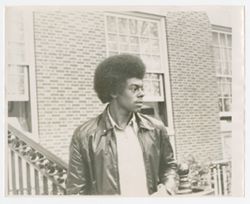 Michael Nixon standing outside Howard University building