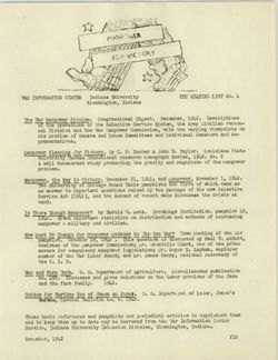 Key Reading Lists, 1942, 