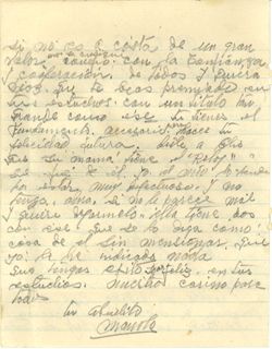 Manuel Gonzalez (Abuelo) letter, January 2, 1971