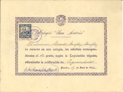 Colegio San Antonio grade school certificates, 1958-1960