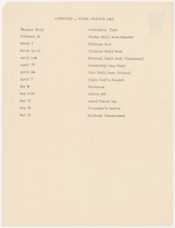 Activities for Spring Semester, 1969, 