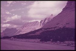 E-39 =  View from vicinity of Logan Pass  back toward mountains  along Garden and Glacier walls  Cushman